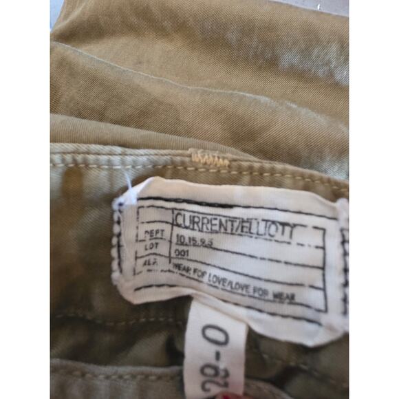 Current Elliot Green Camo Print Pants 29 Womens Mid Rise Skinny Leg Bottoms - Picture 5 of 7